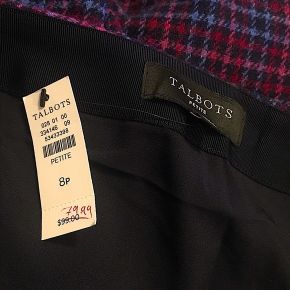 TALBOTS Faux Wrap Plaid Skirt - Picture 10 of 10